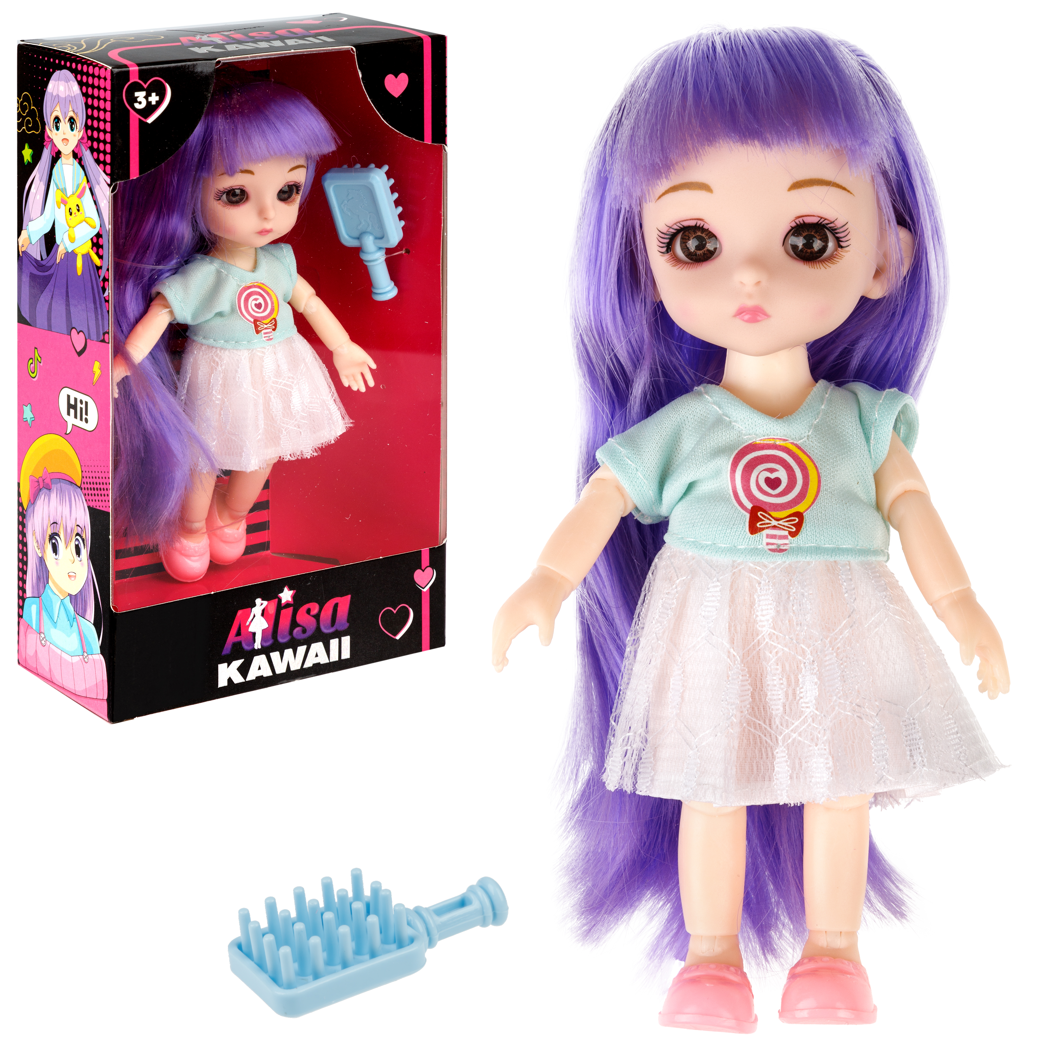 Кукла мини 1TOY Alisa Kawaii mini Т24352 - фото 8