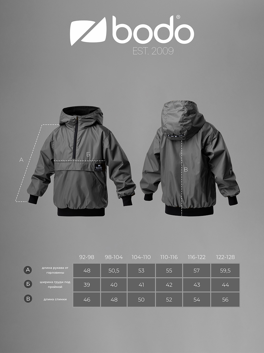 Анорак Bodo 32-50U_графит - фото 3