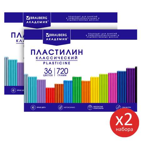 Пластилин Brauberg 36 цв.