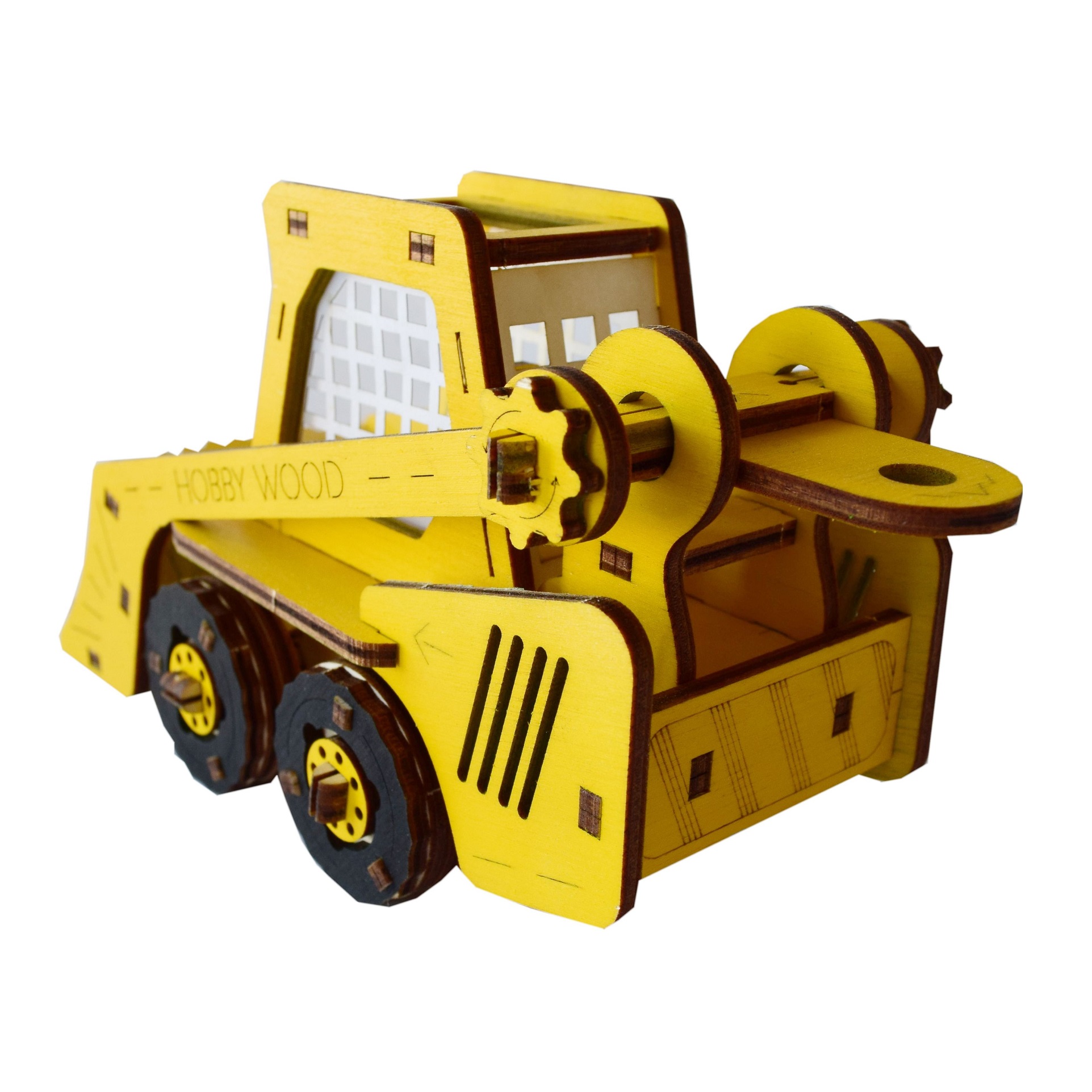 Конструктор HobbyWood Мини-погрузчик деревянный - фото 3