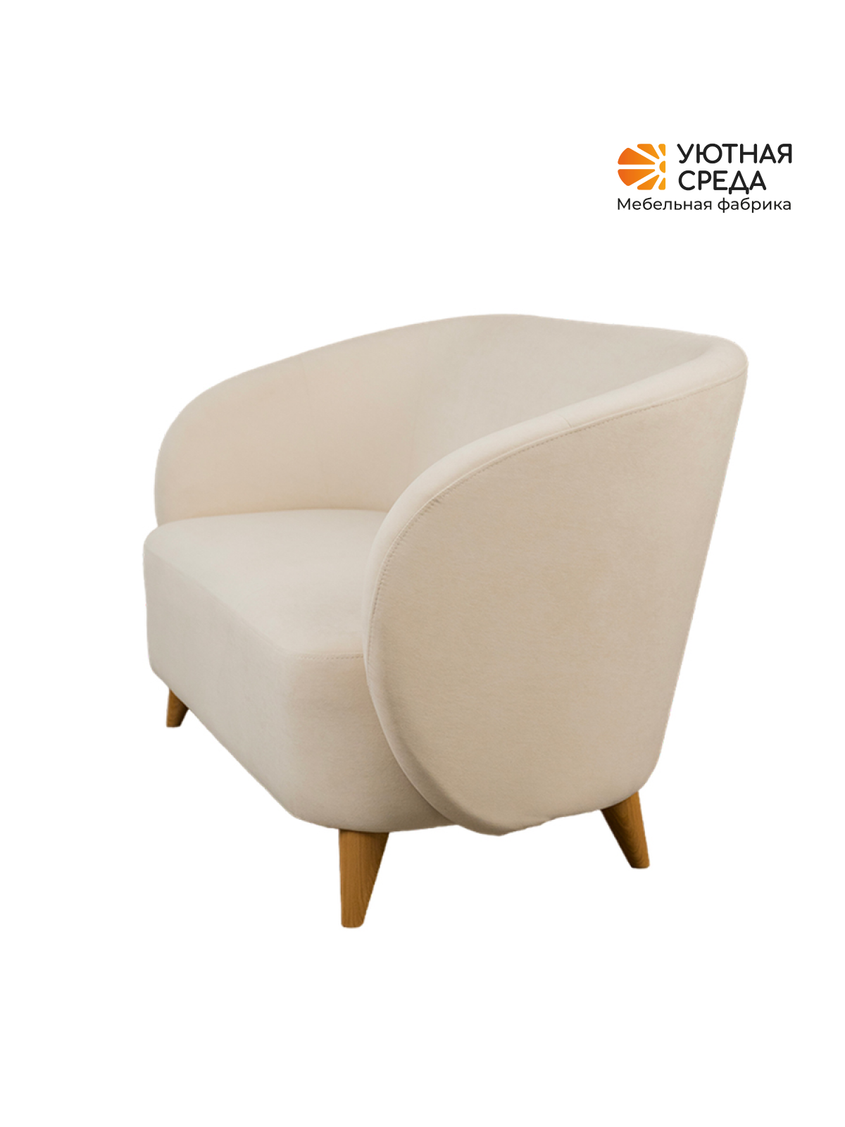 Диван Уютная среда бежевый велюр бежевый - фото 15