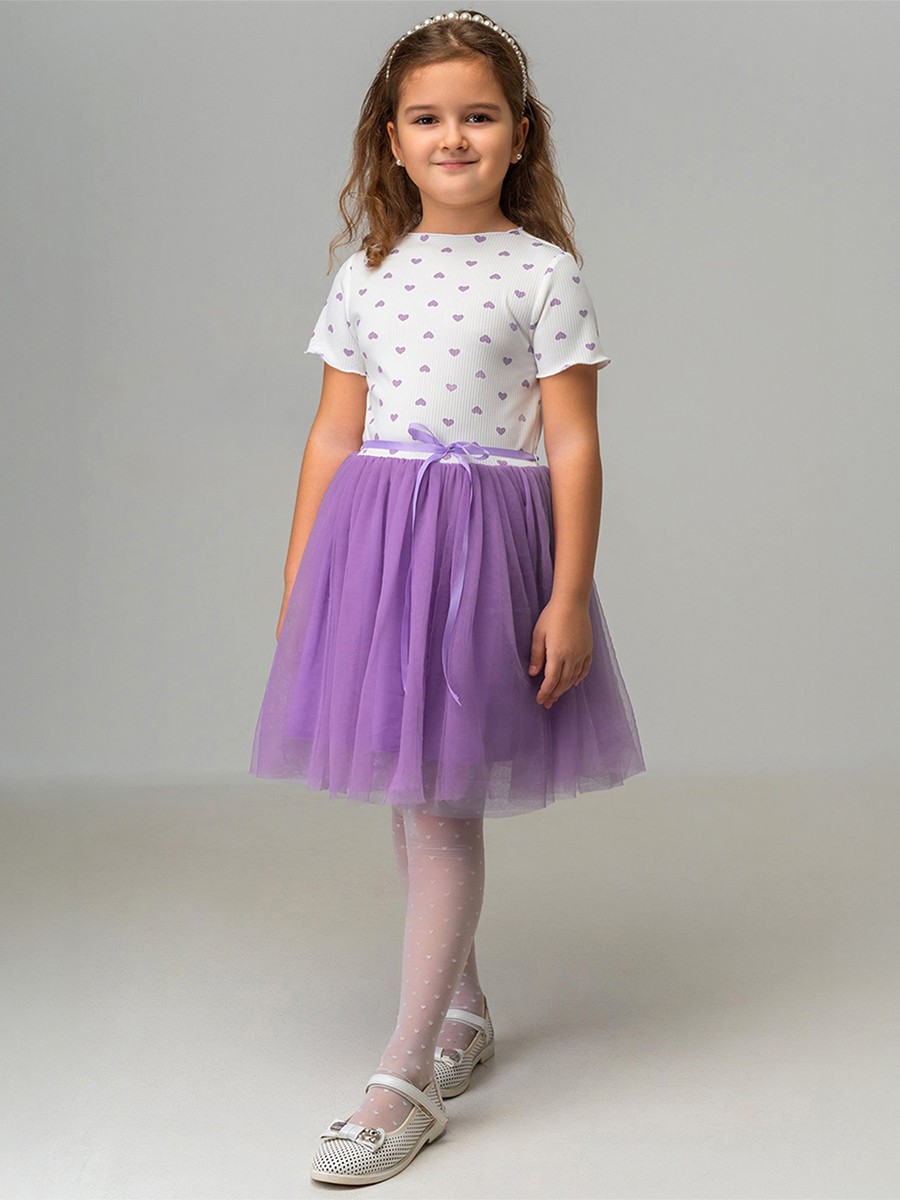 Платье HappyFox HFI3284белый.сиреневый - фото 13