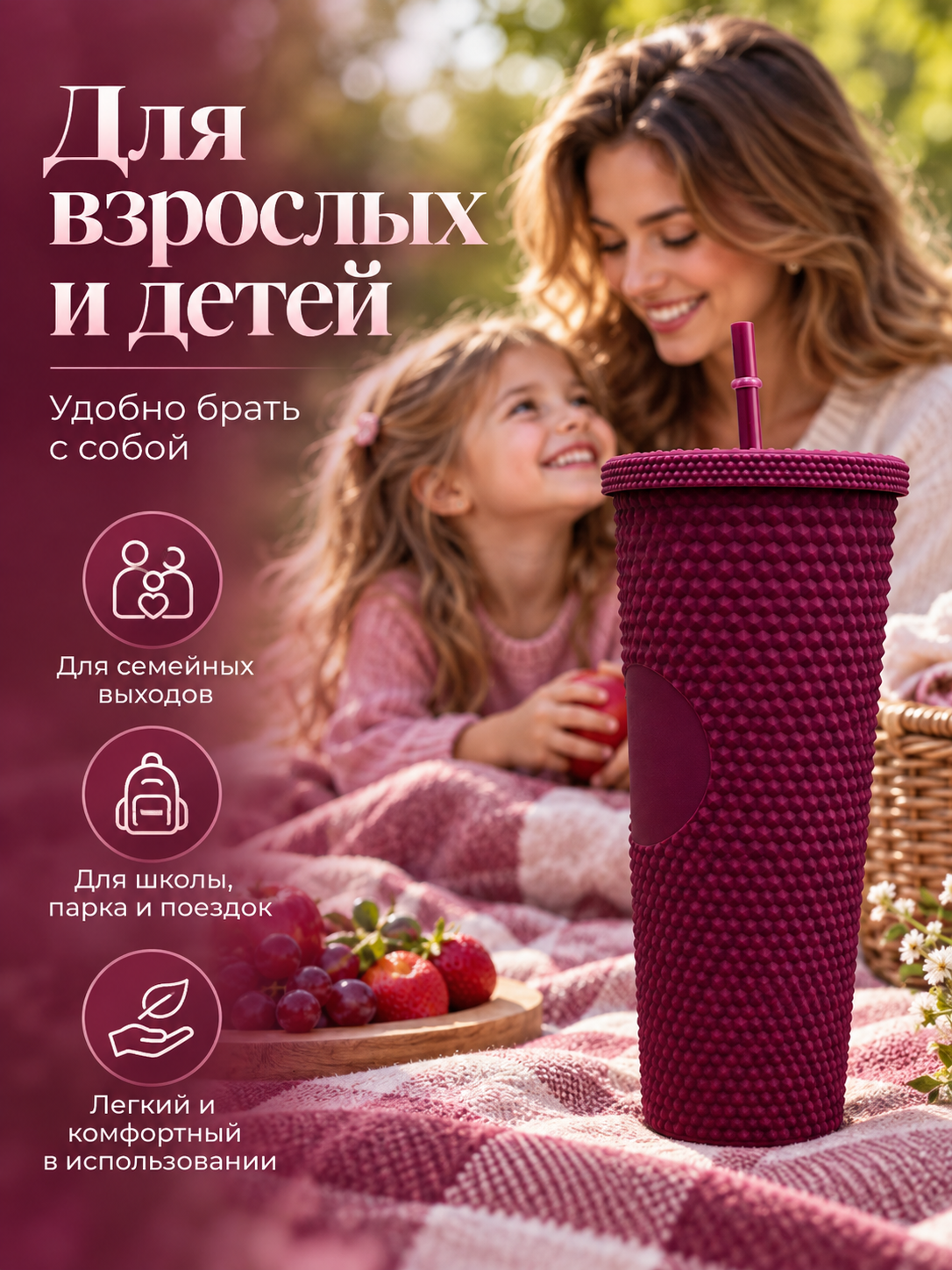 Поильник с трубочкой iLikeGift детский 710 мл - фото 4