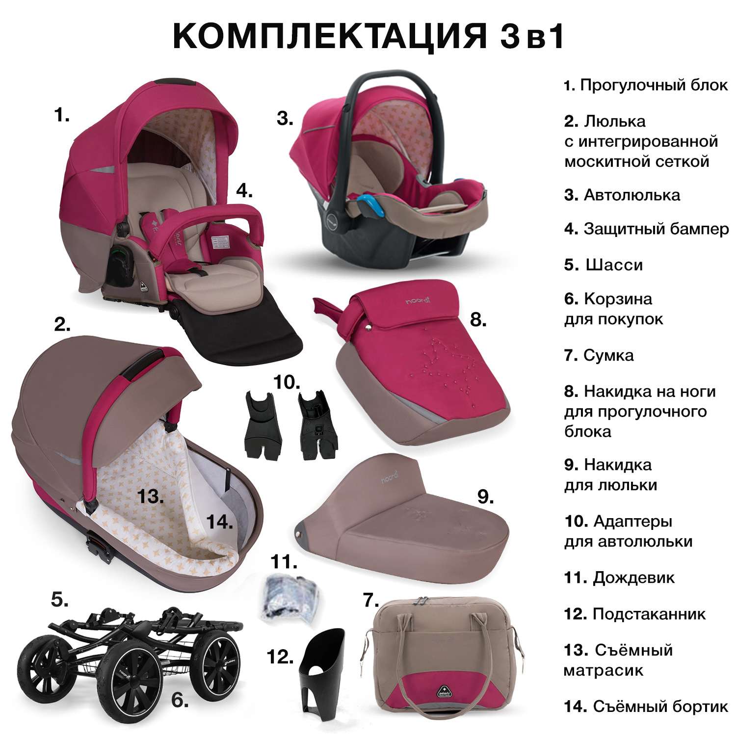 Коляска 3 в 1 Noordi - фото 7