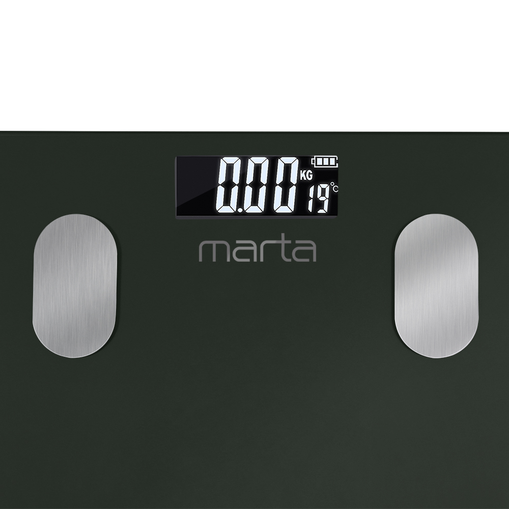 Весы напольные MARTA MT-1607 LCD диагностические умные с Bluetooth темный хризолит - фото 19