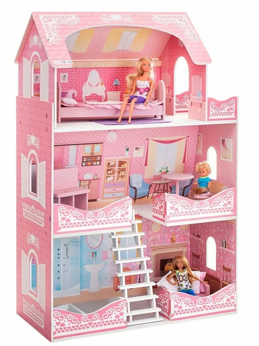 Домик для кукол PAREMO 90 см с мебелью PD318-07 - фото 9