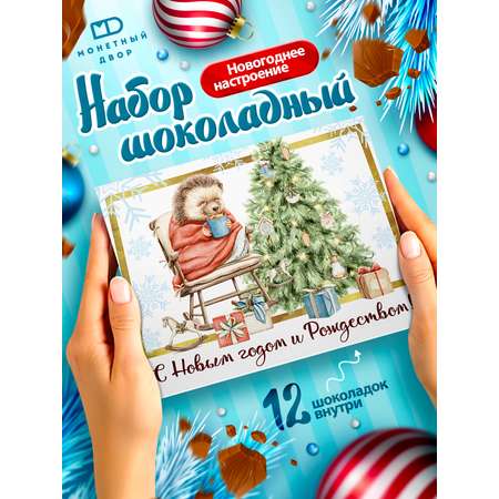 Молочный шоколад Монетный двор набор подарочный на Новый год 60 гр