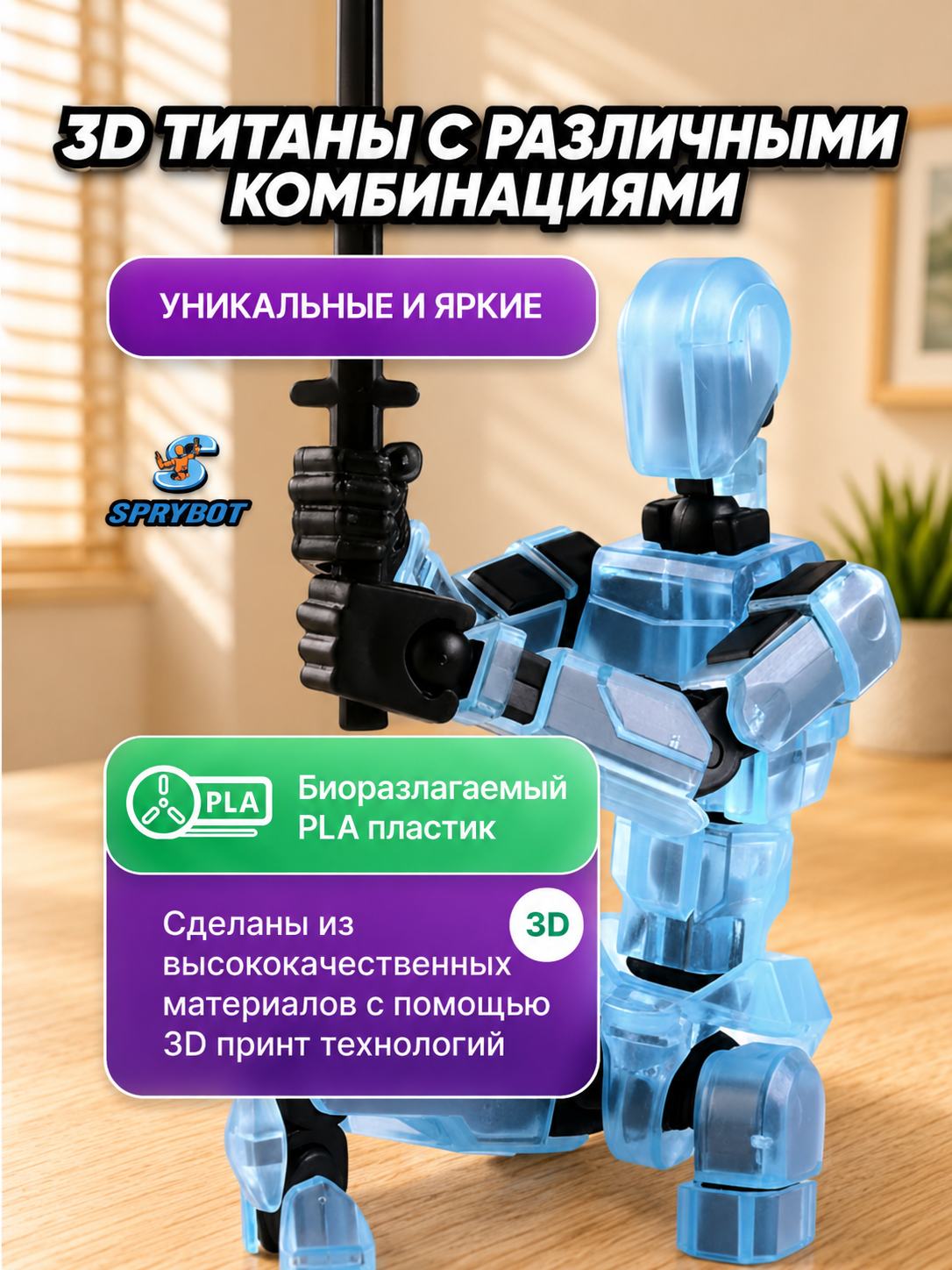 Игровой набор TrendToys Шарнирные сборные роботы 3шт - фото 5