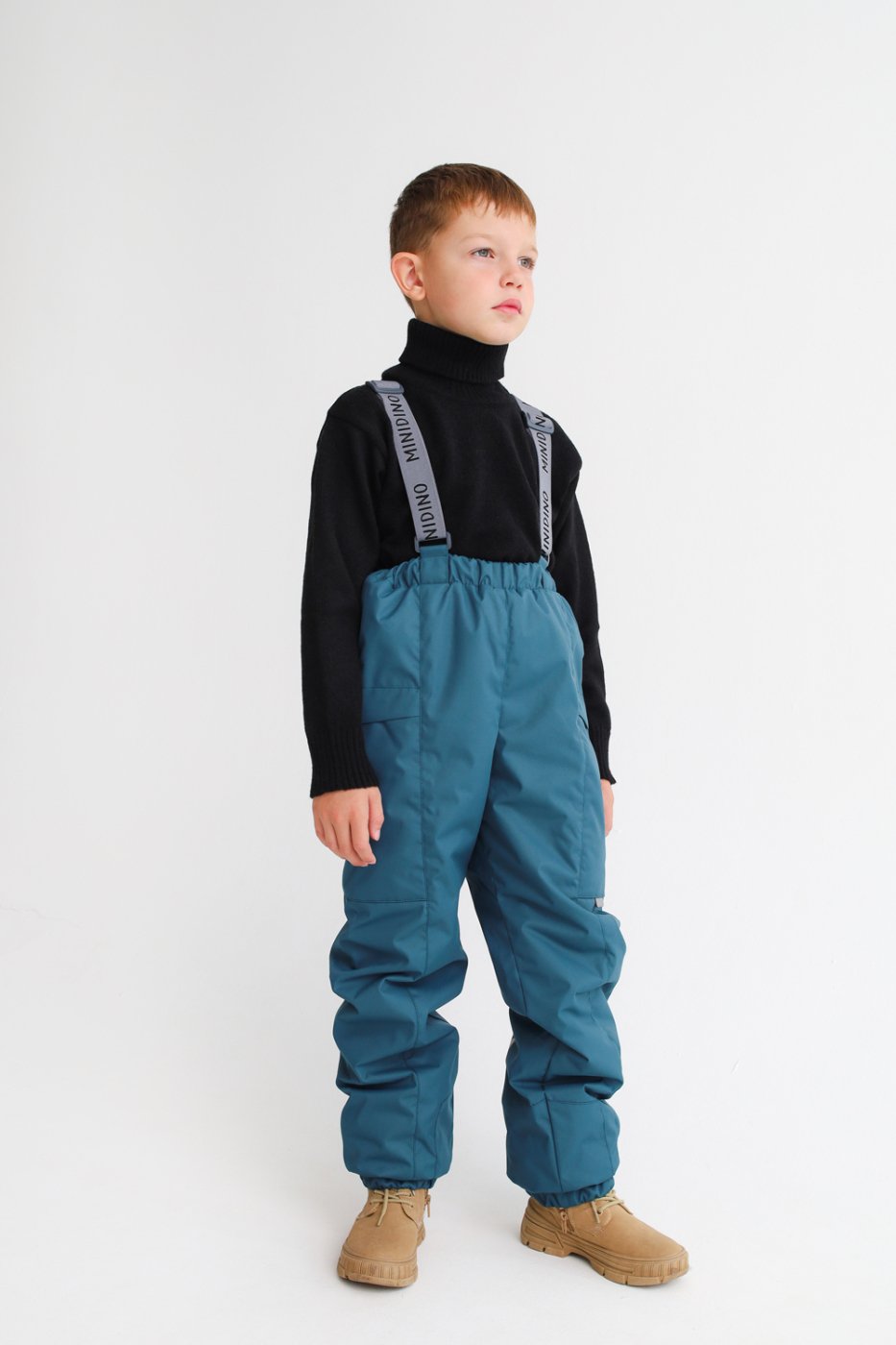 Брюки MINIDINO MDW1-TW003/0Брюки на лямках зимние атлантик - фото 1