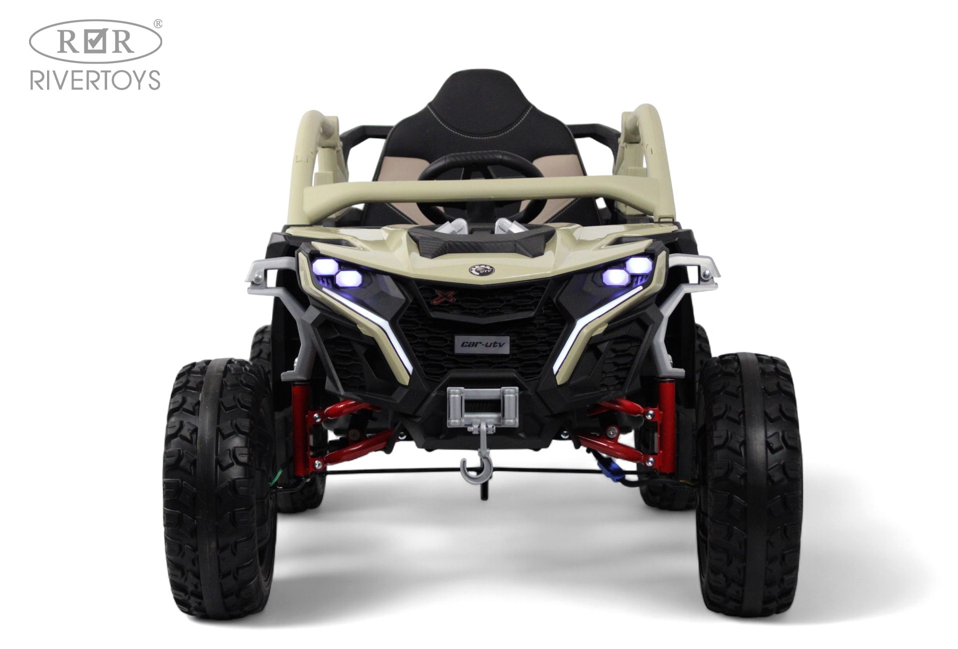 Электромобиль RIVERTOYS Z707ZZ-BEIGE С пультом ДУ - фото 3