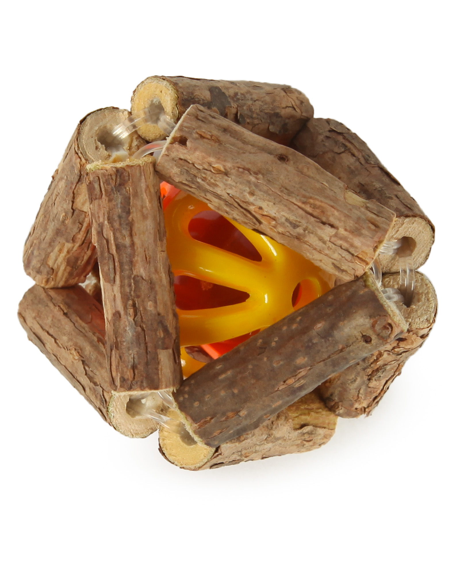 Игрушка для кошек Barbaks Сфера из палочек мататаби с погремушкой 6см - фото 3