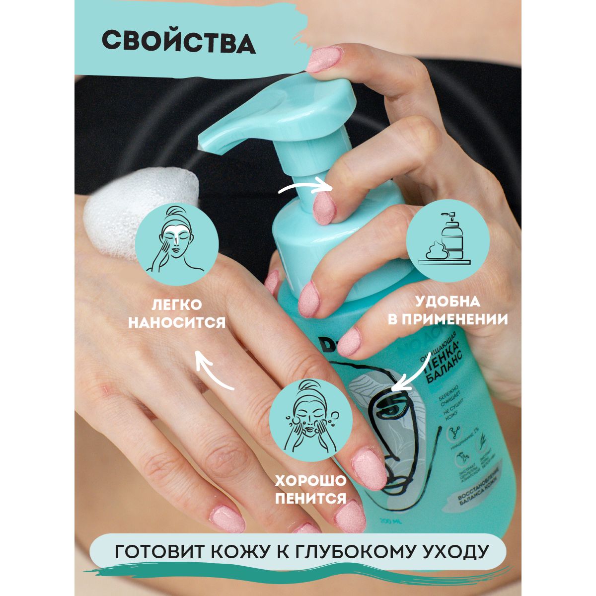 Пена Dr. Esthetica Очищающая 200 мл - фото 5