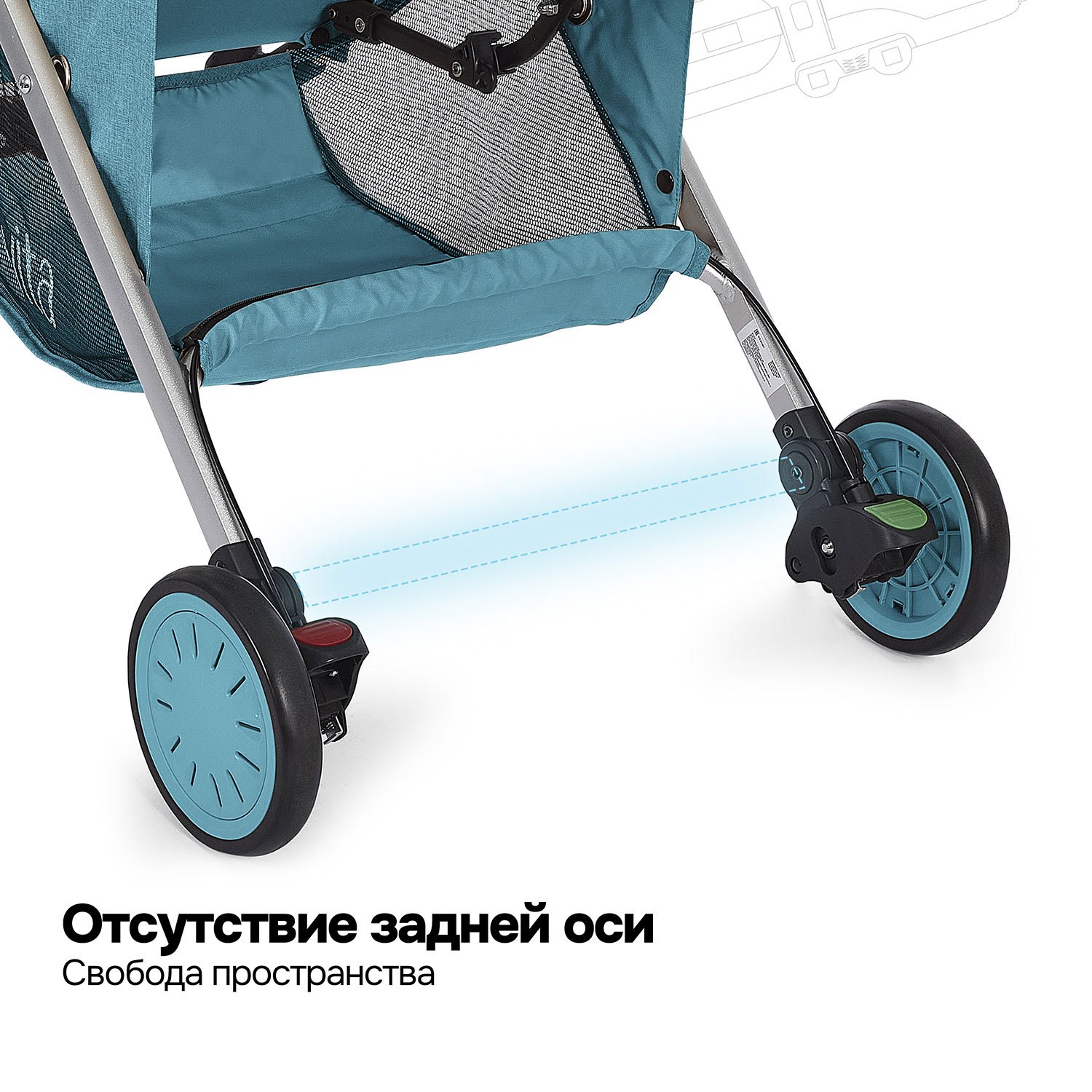 Коляска прогулочная Nuovita Giro Lux бирюзовый - фото 19