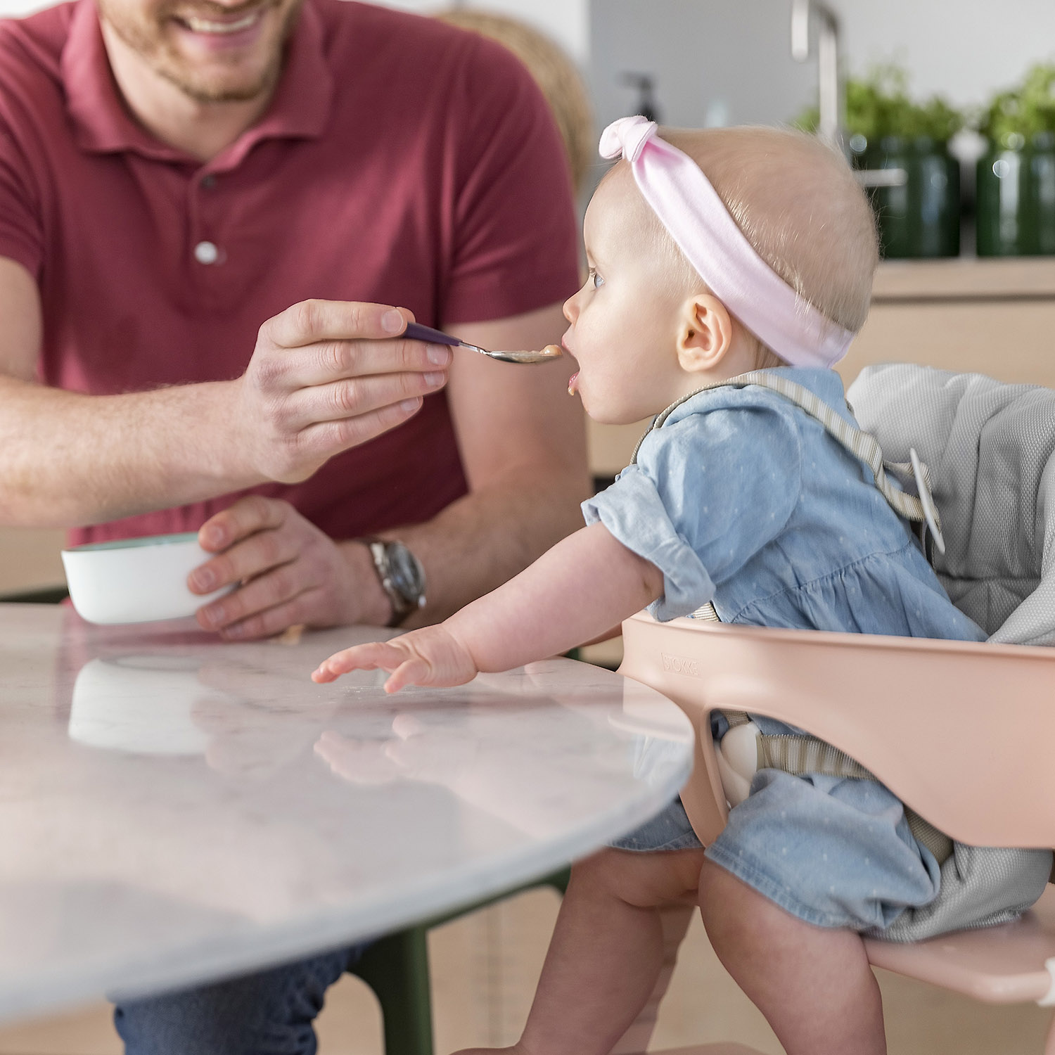 Чехол Stokke Tripp Trapp розовый на стульчик для кормления - фото 5