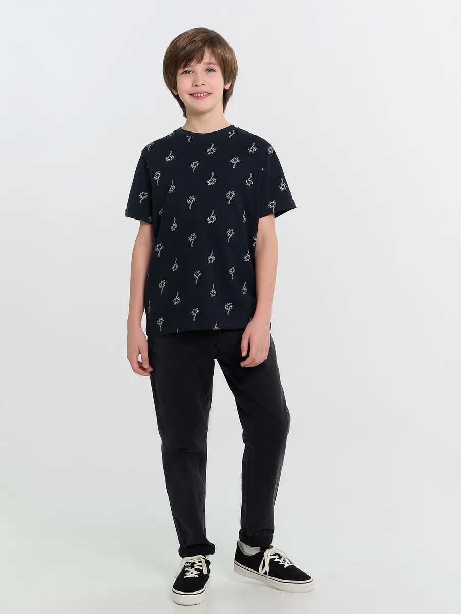 Футболка 2 шт Mark Formelle (Марк Формэль) 113379-2/голубая дымка +пальмы на т.синем - фото 3