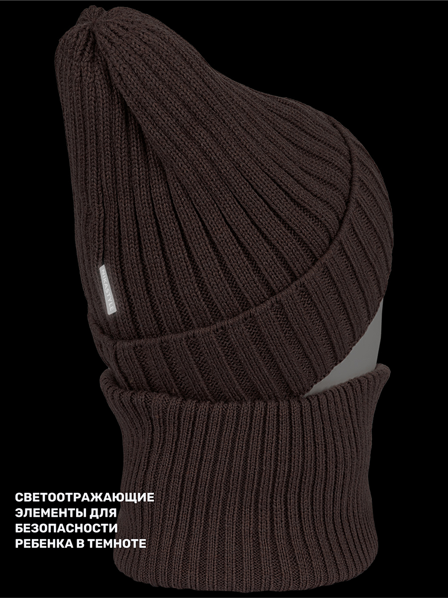 Шапка и снуд NIKASTYLE 12з16424мп кофе - фото 9
