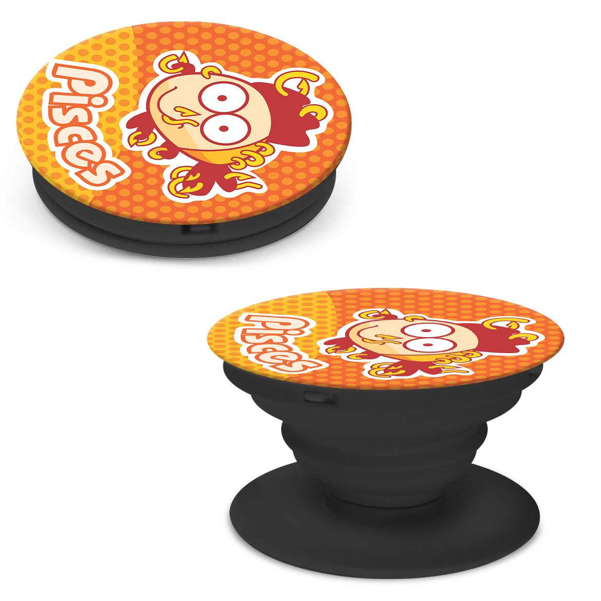 Держатель для телефона Krutoff Попсокет Знак Зодиака мультяшный Рыбы - фото 4