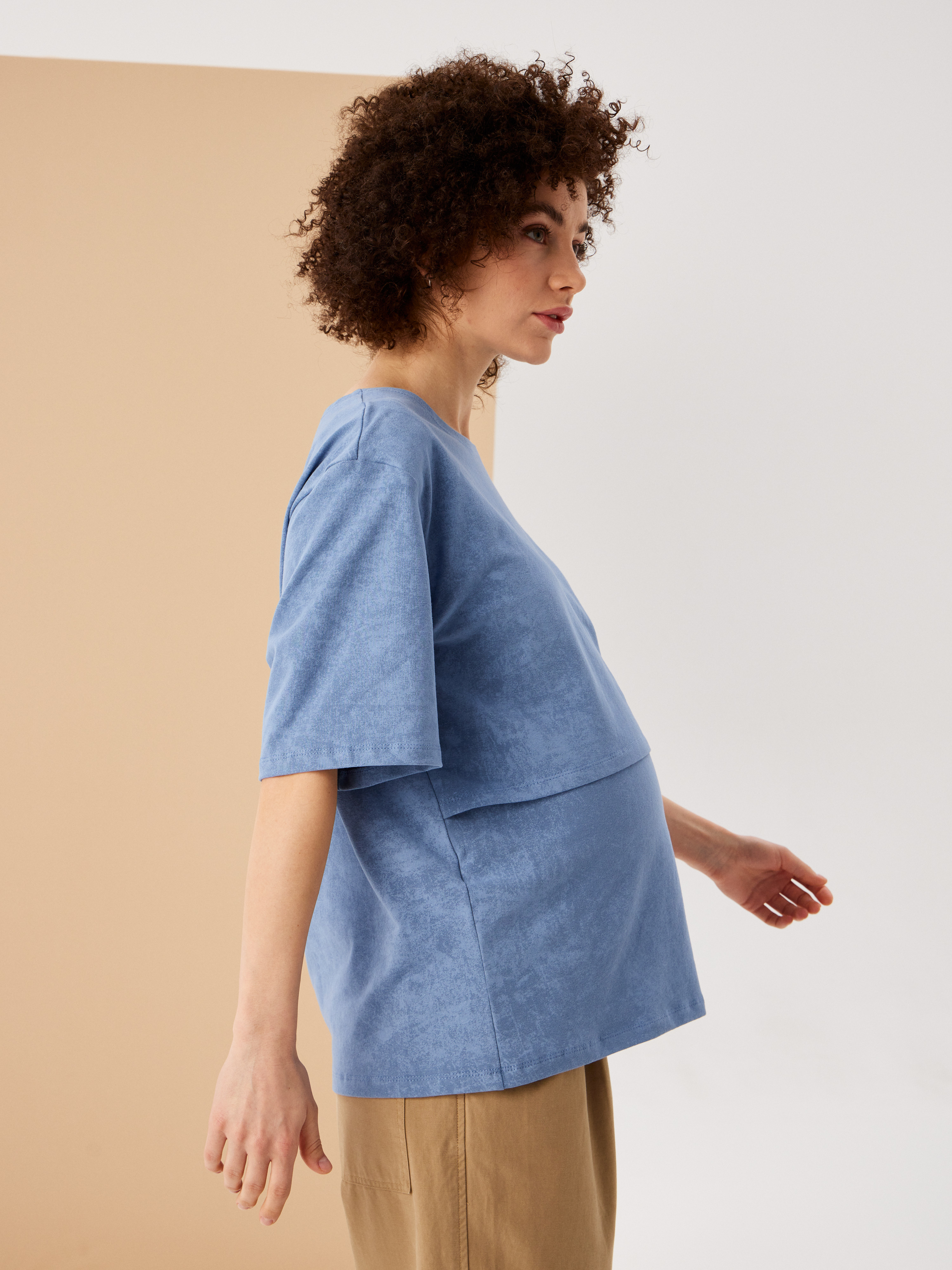 Футболка для кормящих Proud Mom ФВАР-0300-голубой - фото 2