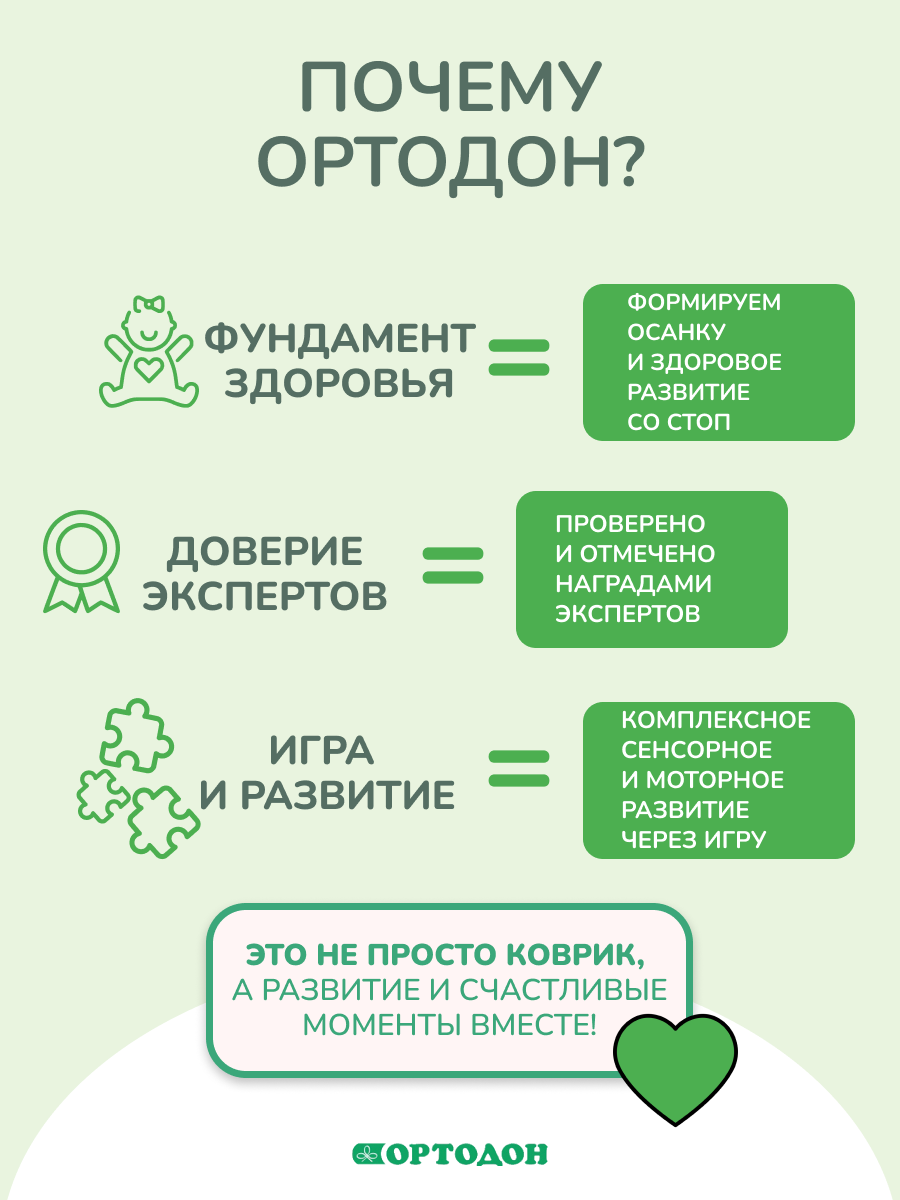 Коврик-пазл Ортодон массажный развивающий 26 x 220 см - фото 3