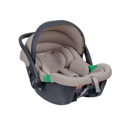 Автокресло Indigo Minky, с базой и опорной ногой 0 (0 -13 кг) бежевый