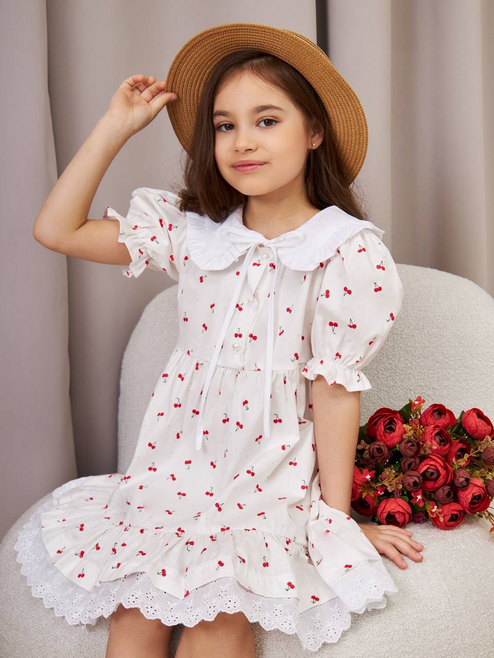 Платье Sofisha kids Plat.vorot.cherry - фото 9