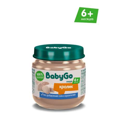 Пюре BabyGo кролик с 6 мес 80 г