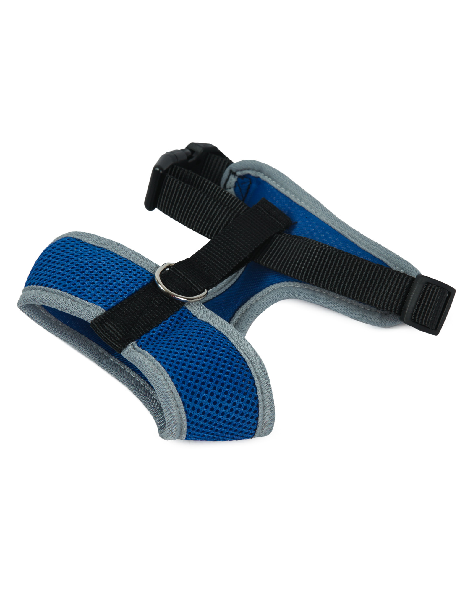 Шлейка-жилетка для собак мелких пород Barbaks синяя со светоотражающей окантовкой полиэстер S (шея: 28см грудь: 34-45см) - фото 4