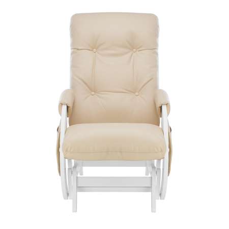 Кресло для кормления Milli Smile с карманами Молочный дуб / экокожа Polaris Beige