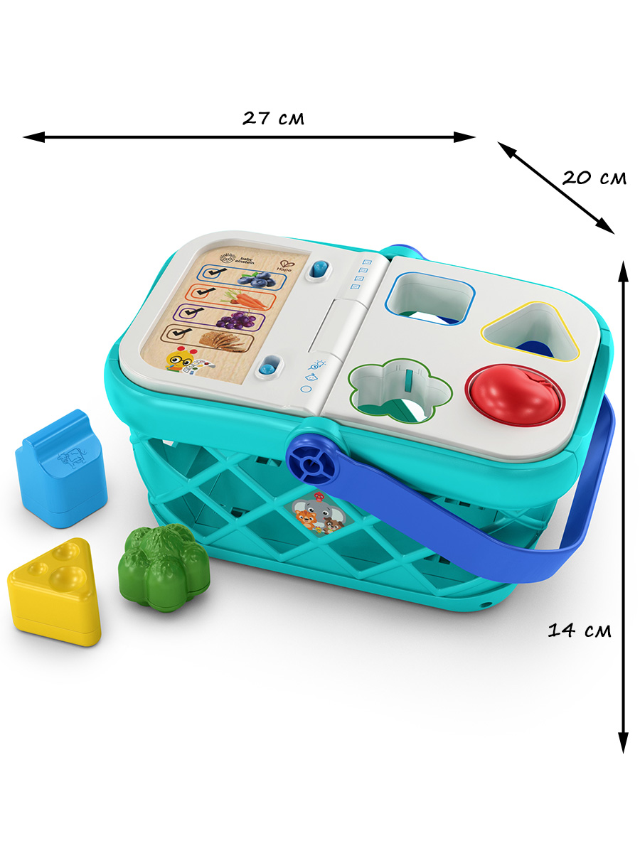 Игровой набор Hape продукты, прилавок, касса, тележки и корзинки - фото 2