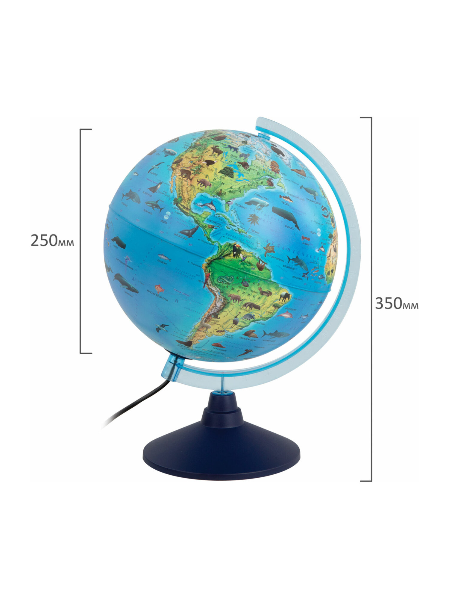 Глобус Globen зоогеографический с подсветкой диаметр 25 см - фото 23