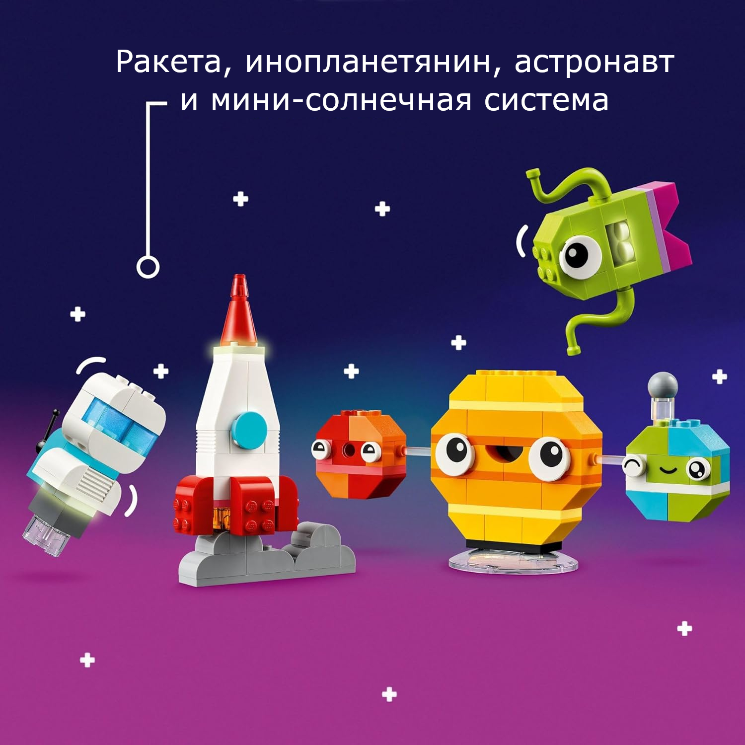 Конструктор LEGO Classic Креативные космические планеты 450 дет. - фото 12