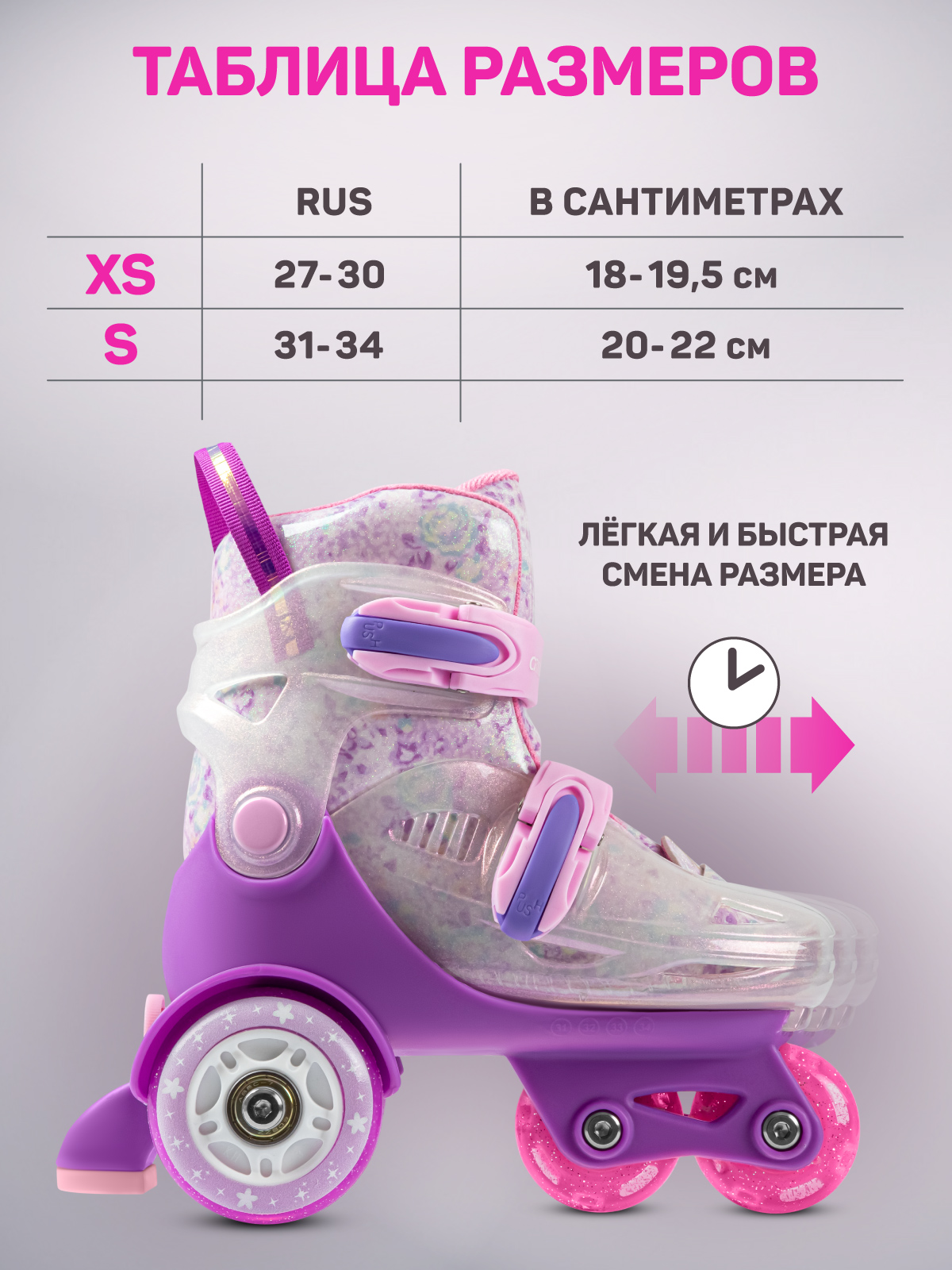 Роликовые коньки CITYRIDE XS 27-30 - фото 2