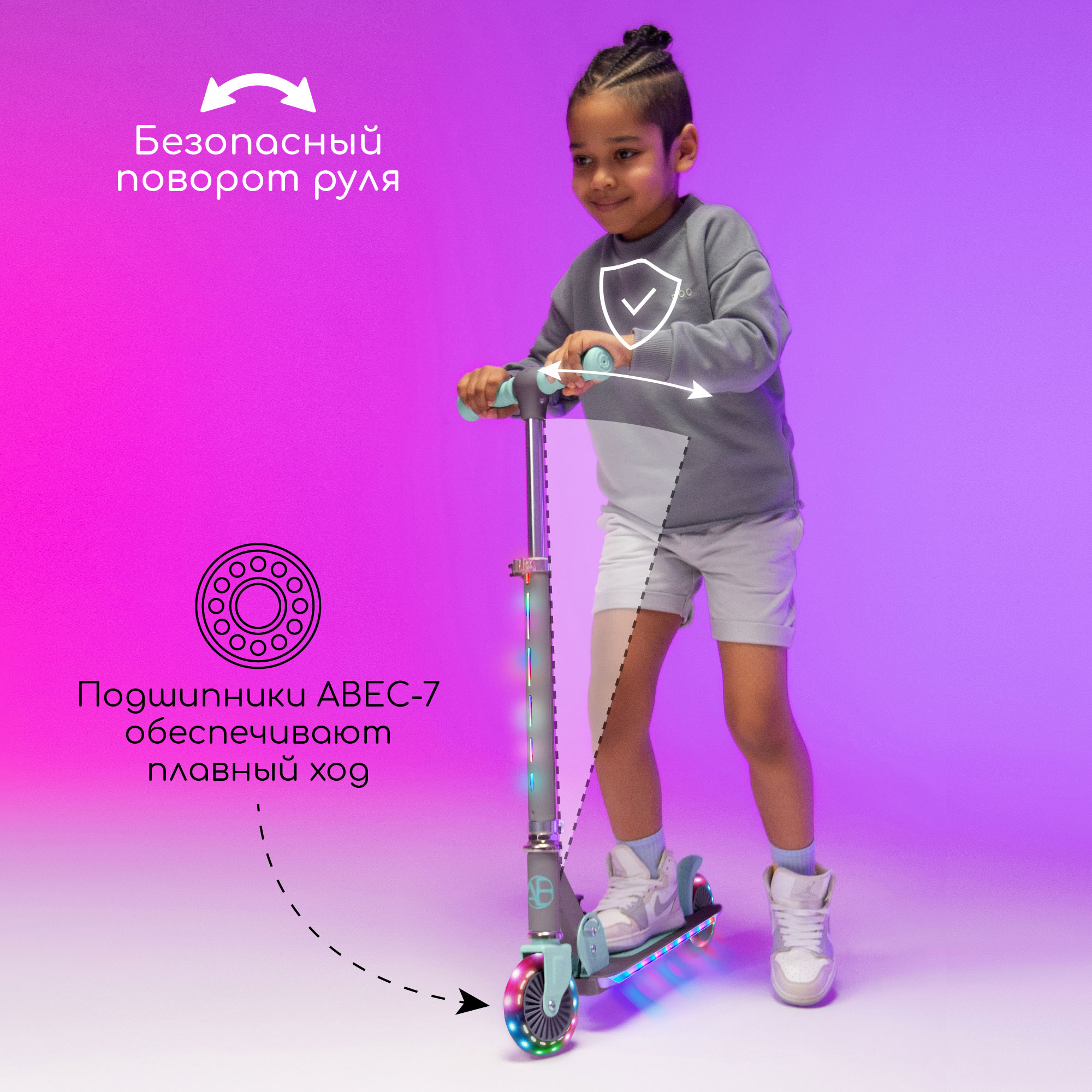 Самокат Amarobaby двухколесный - фото 2