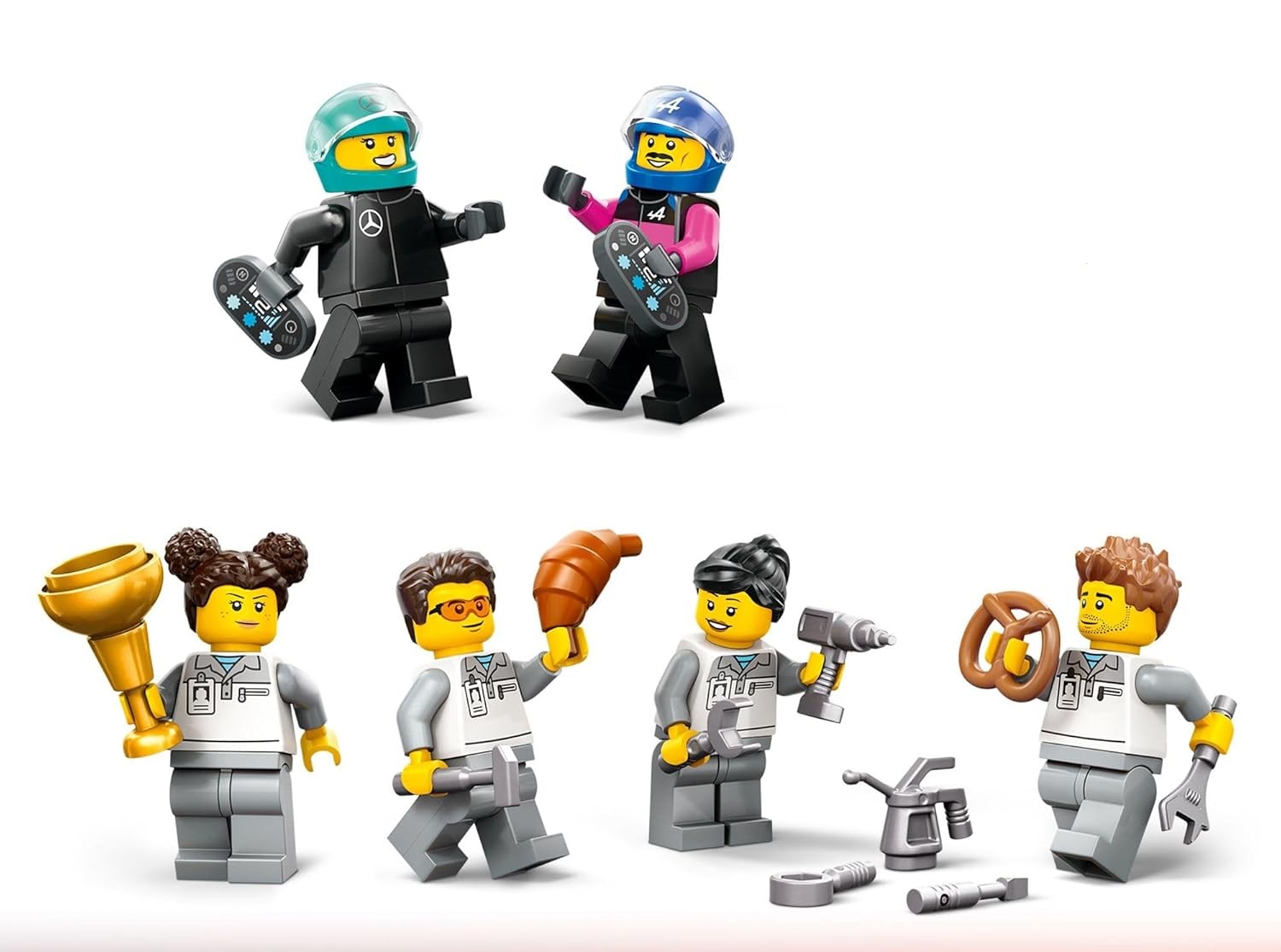 Конструктор LEGO City Гараж Mercedes-AMG и Alpine блочный - фото 5