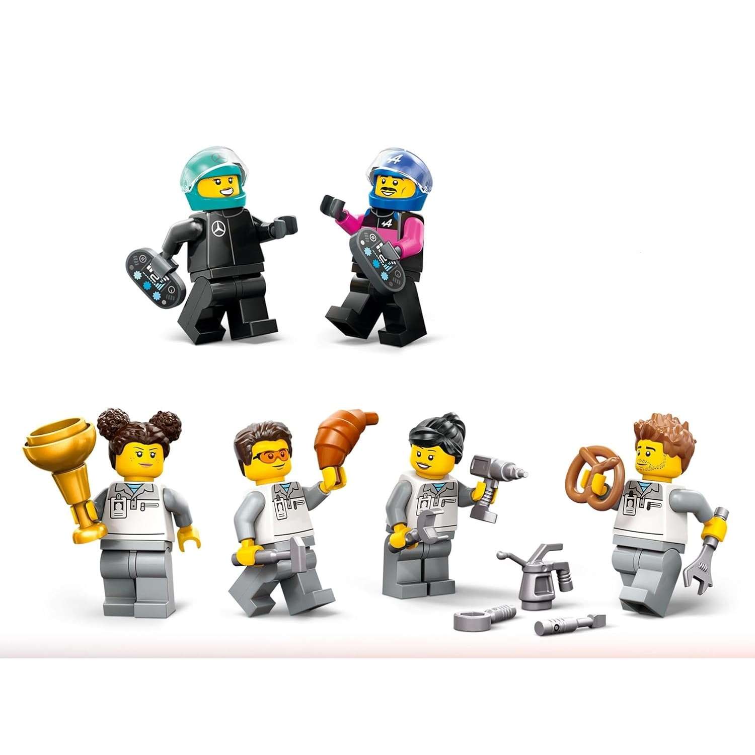 Конструктор LEGO City Гараж Mercedes-AMG и Alpine блочный - фото 5