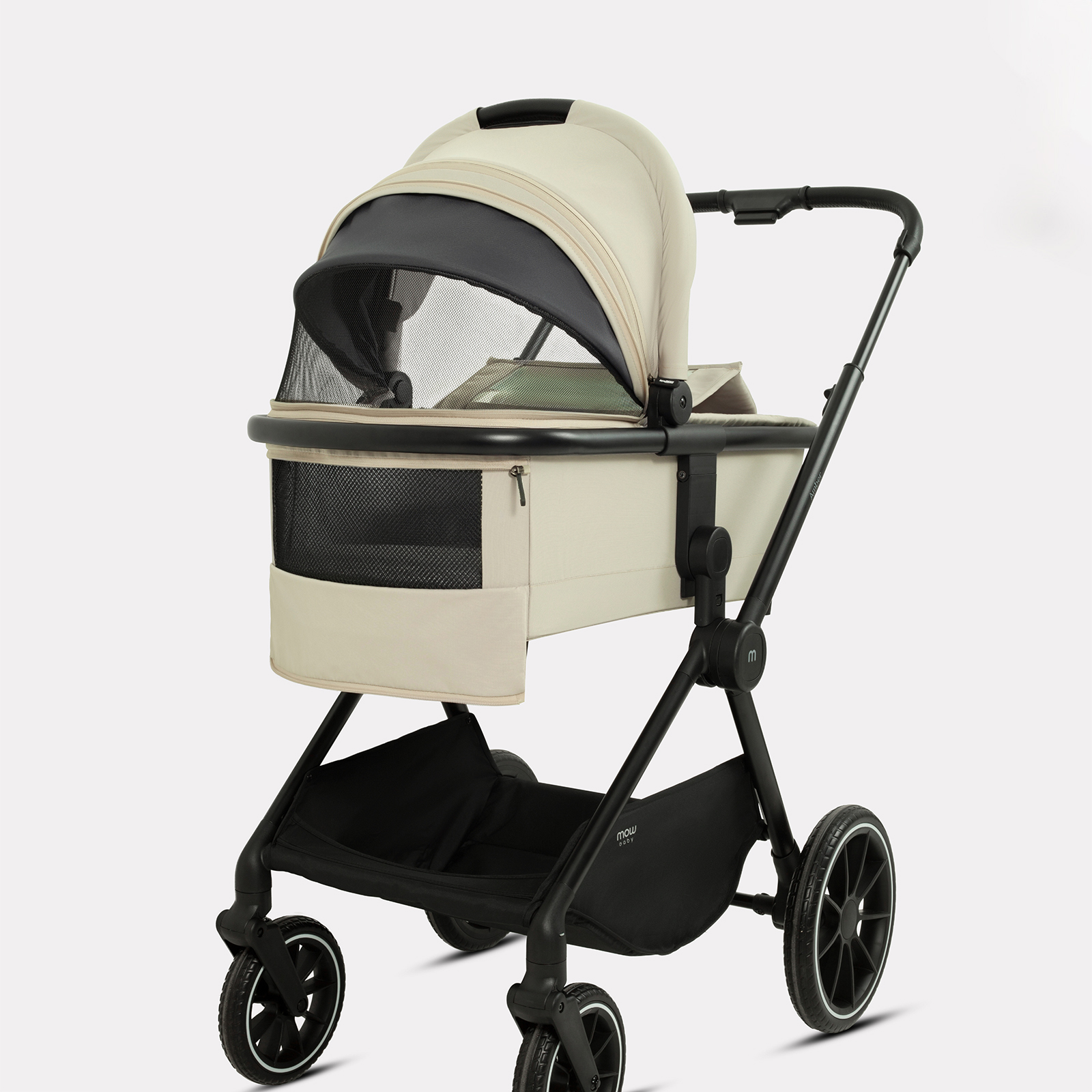 Коляска 3в1 MOWbaby AMBER бежевый - фото 6