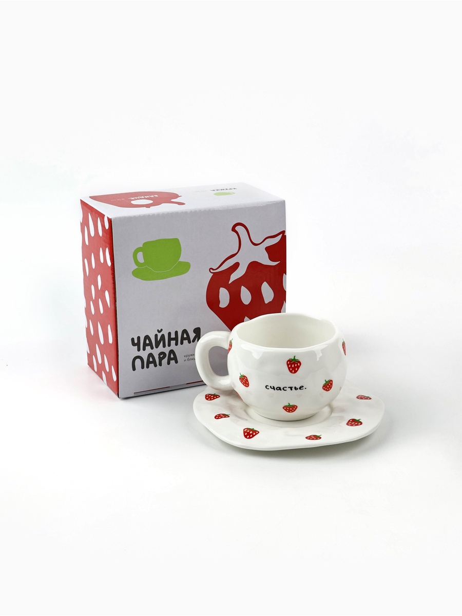 Чайная пара Sima-Land «Клубничка» 300 мл - фото 11