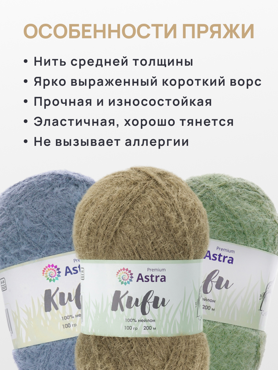 Пряжа для вязания Astra Premium 100г 200м 3шт - фото 3
