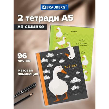Тетрадь Brauberg клетка 96 лист. 2 шт.