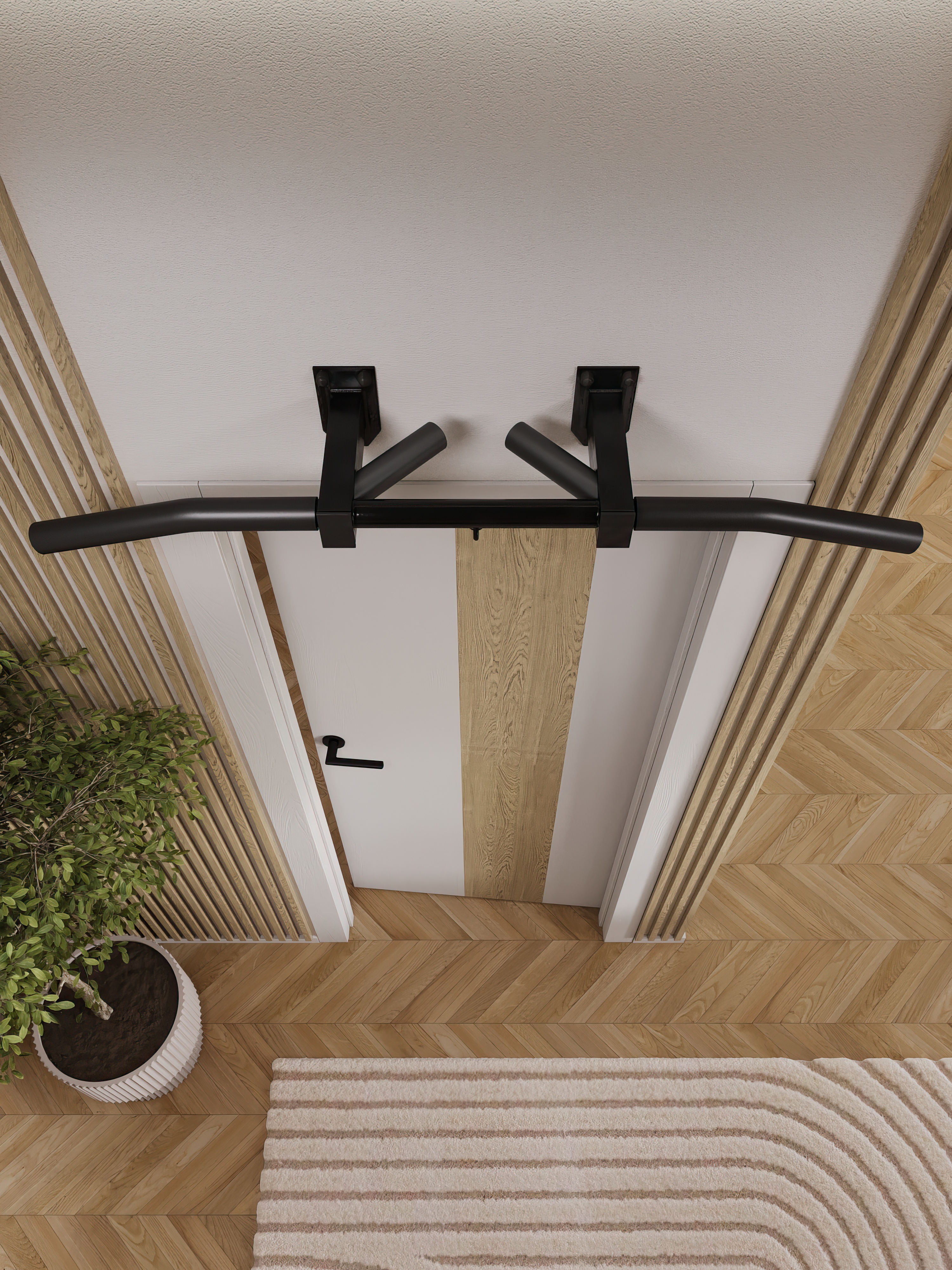 Турник наддверный "Буйвол" PRO - прорезиненное покрытие - фото 1