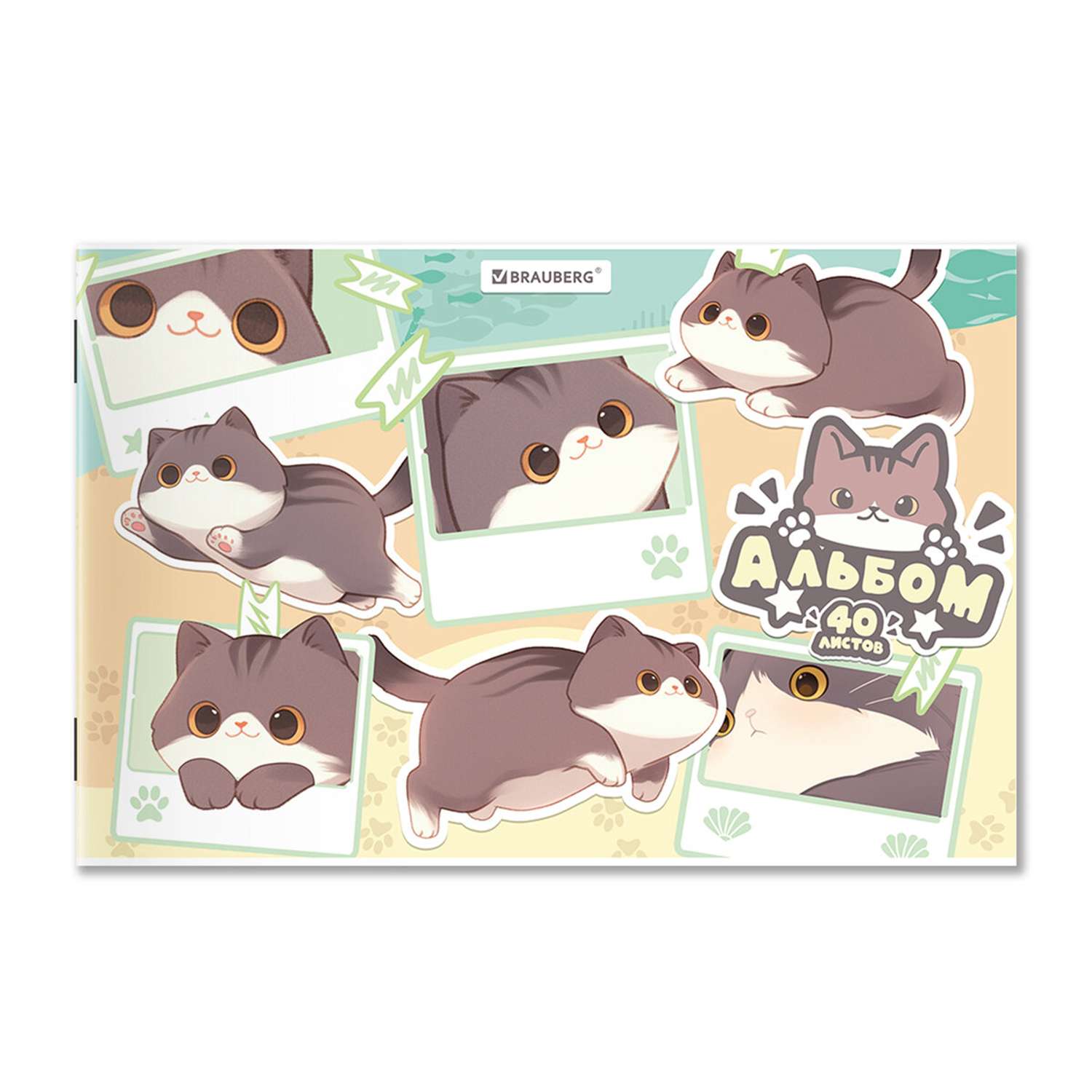 Альбом Brauberg Милые коты А4 40 лист. в ассортименте - фото 2