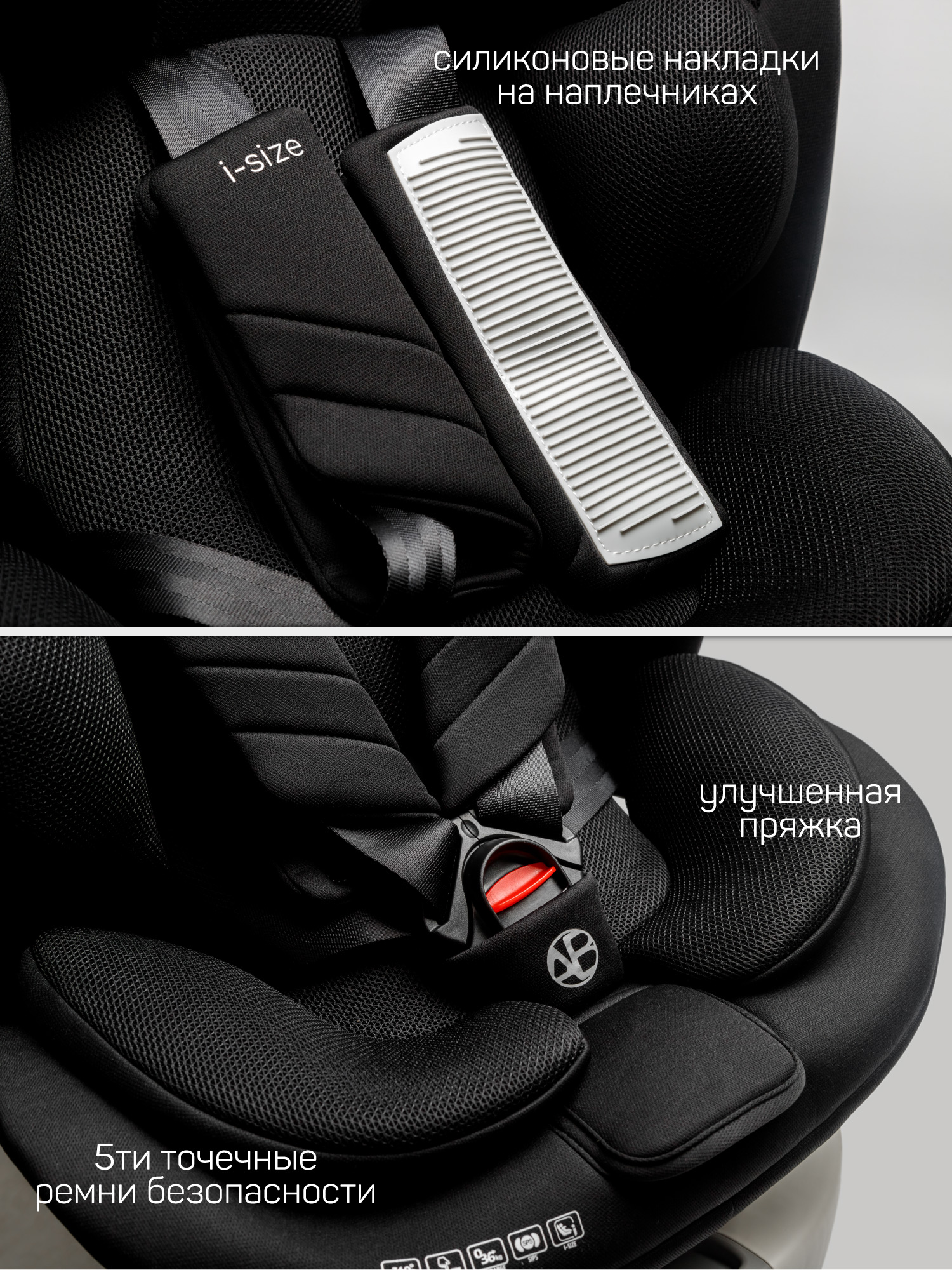 Автокресло Amarobaby Defender Isofix 0+/1/2/3 (0-36 кг) черный - фото 8