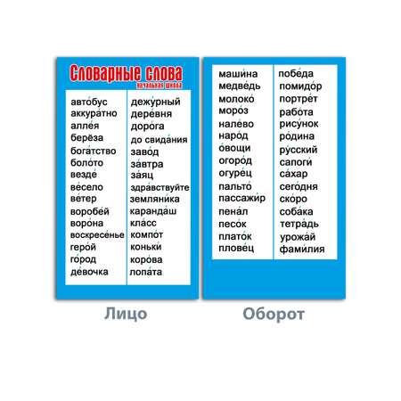 Карточки Мир поздравлений Русский язык Начальная школа