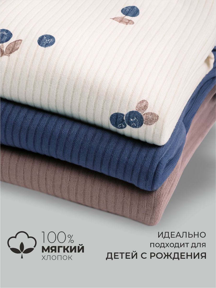 Боди 3 шт ШВЕЙНЫЕ ИСТОРИИ бодиголубика_кор - фото 3