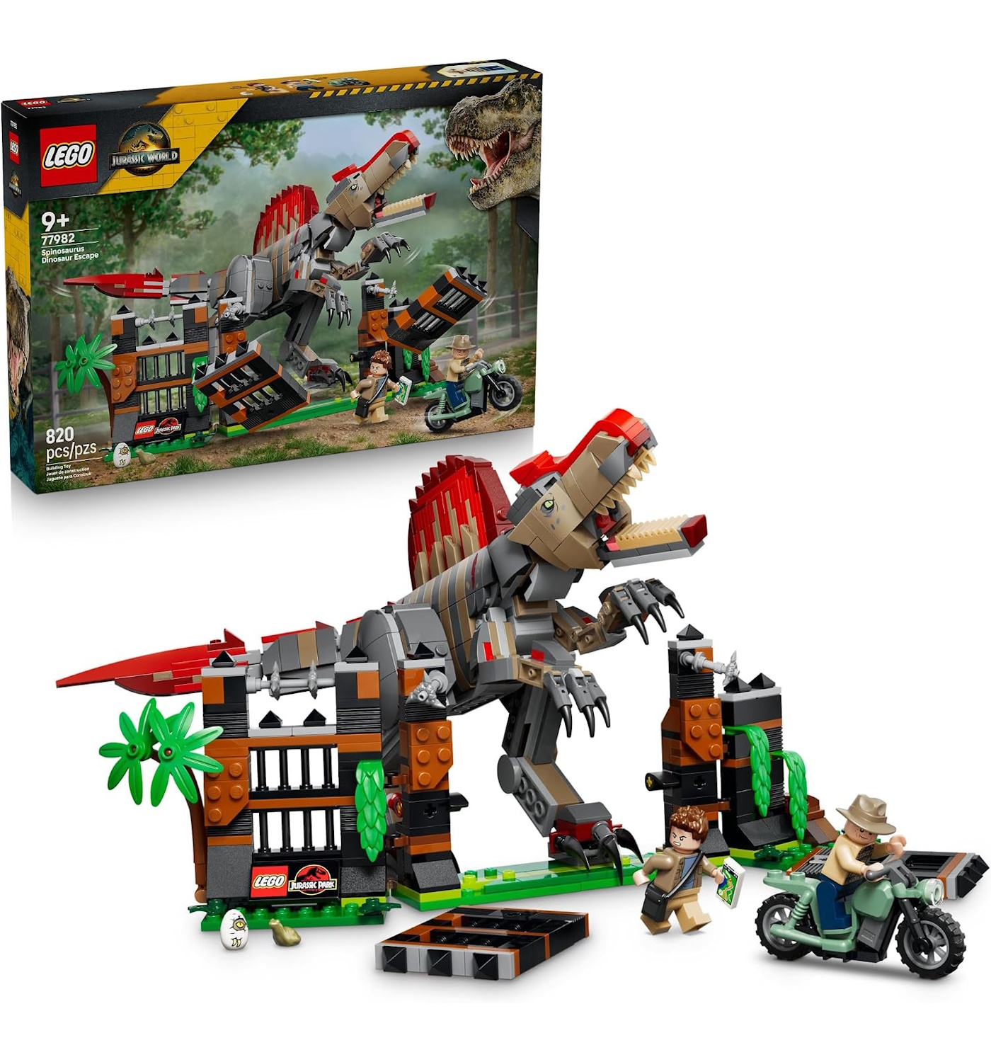 Конструктор LEGO Jurassic World Побег Спинозавра 820 дет. - фото 1
