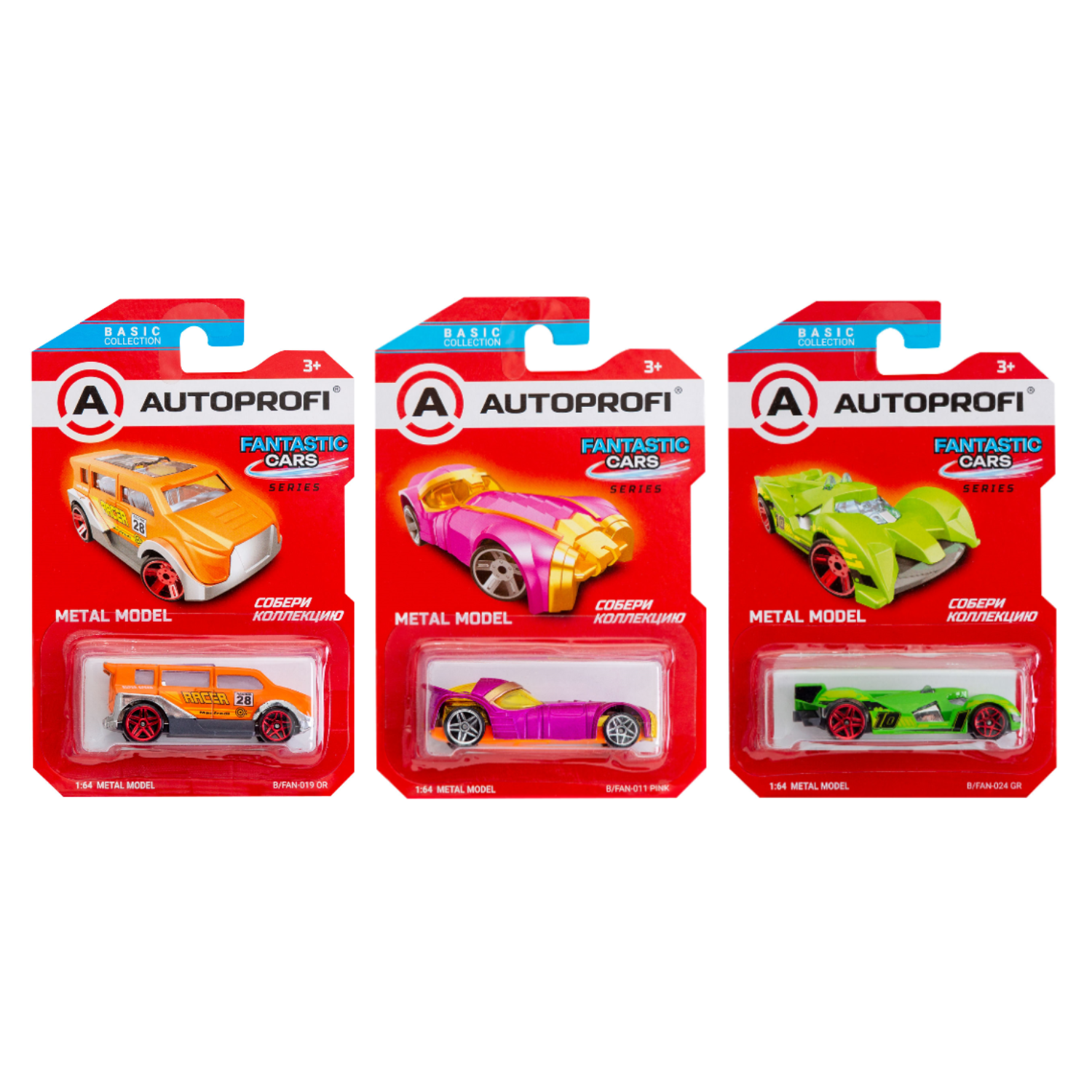 Автомобиль Autoprofi 1:64 в ассортименте CAR-BASIC-01-FAN - фото 1