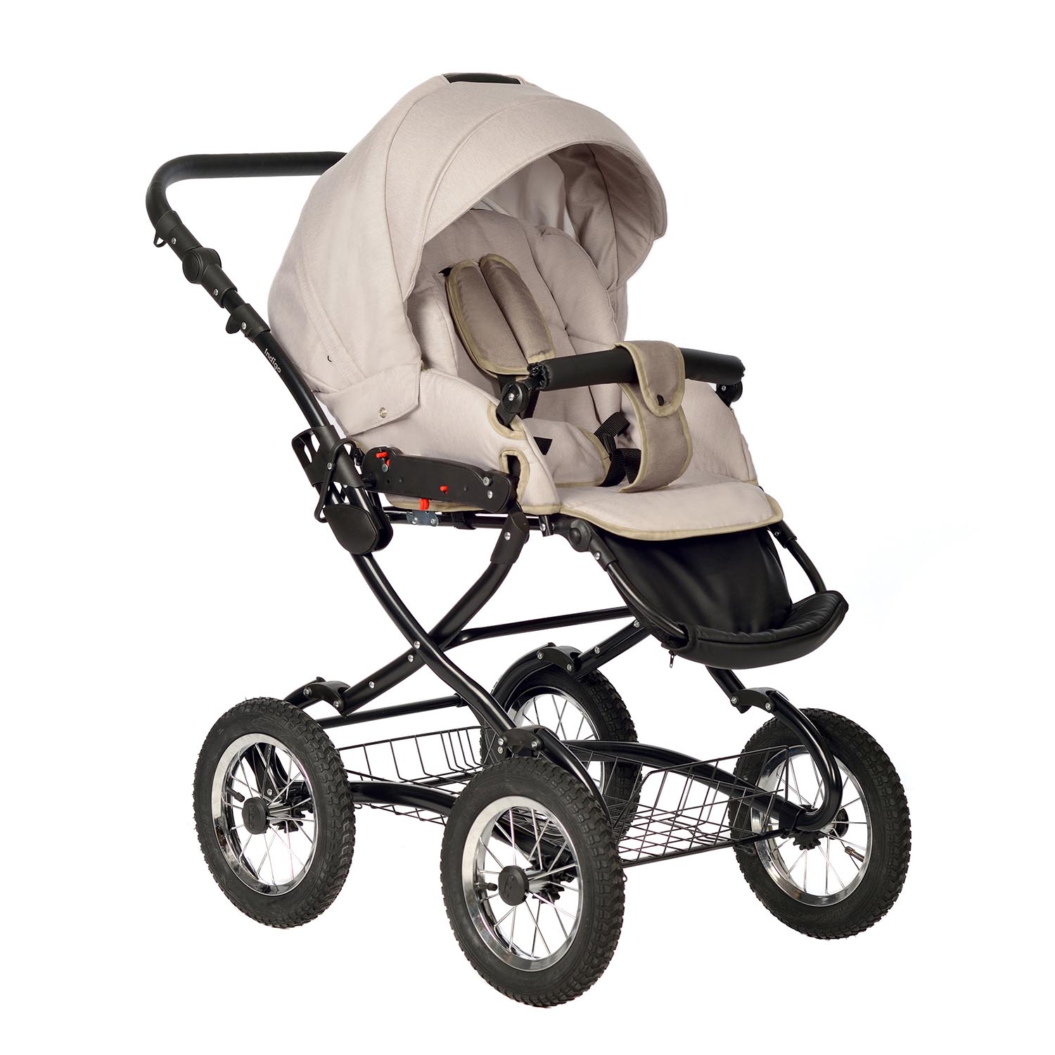 Коляска 2в1 Indigo Barbara Classic 08 бежевый - фото 4