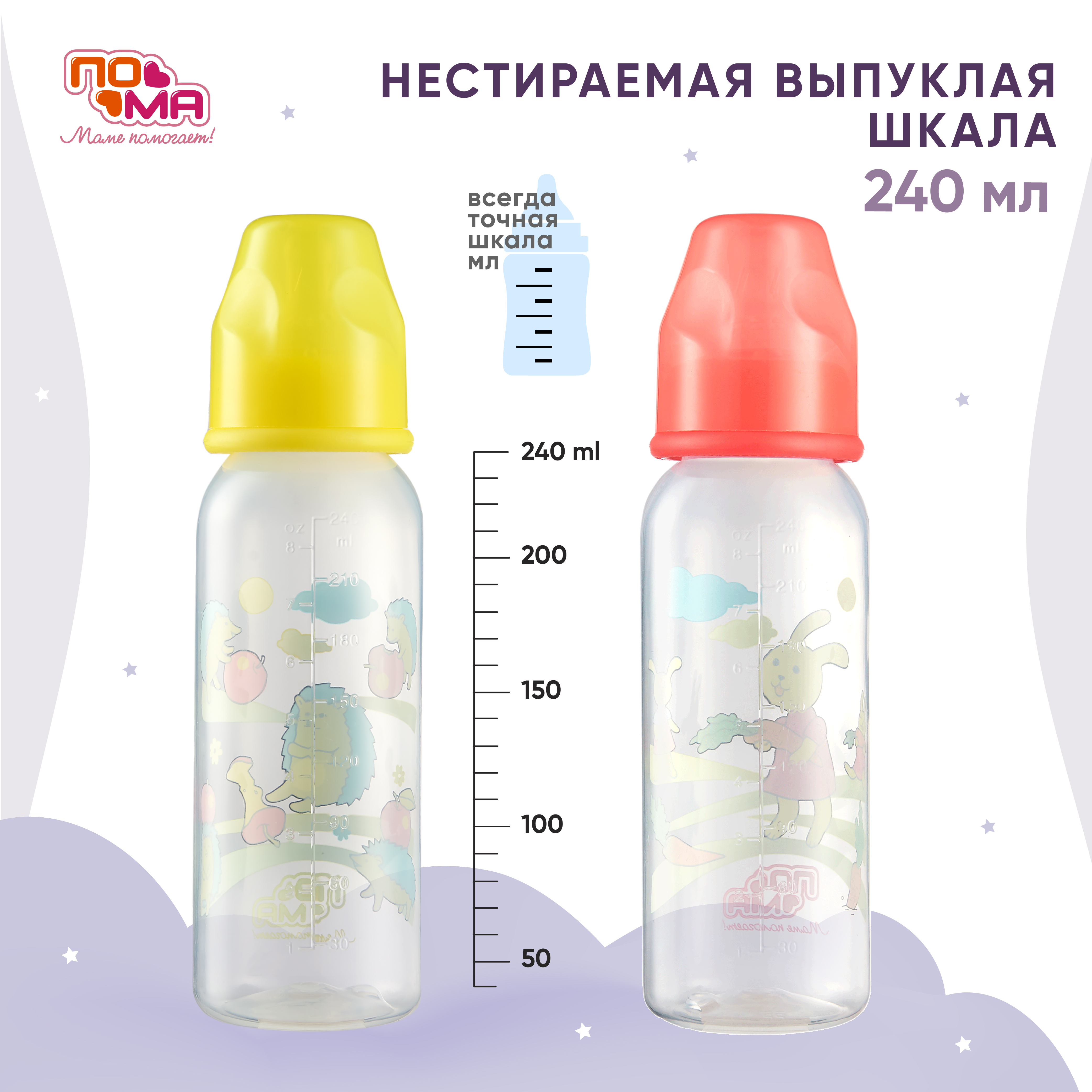 Бутылочка Пома 240 мл 2 шт. - фото 6