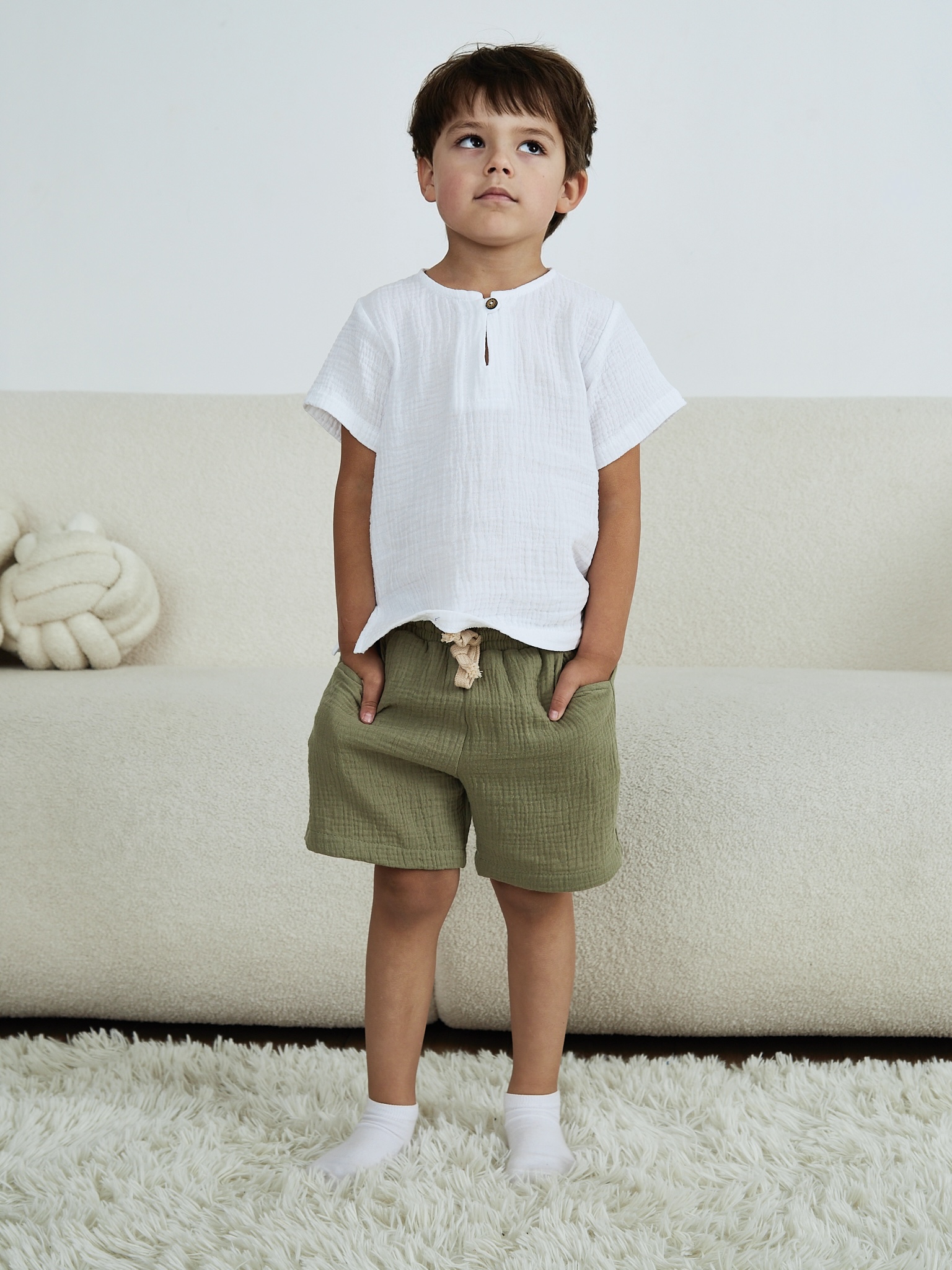 Шорты MOUN Шорты_муслин_хаки - фото 15