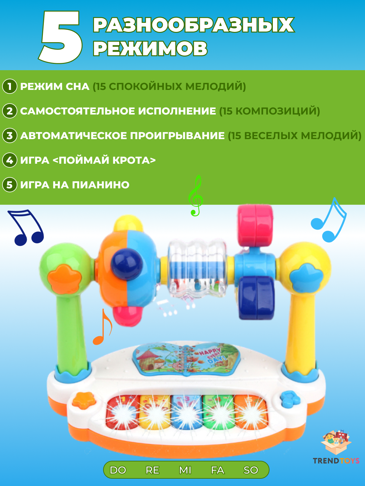 Игрушка TrendToys развивающий центр Музыкальная игрушка - фото 4